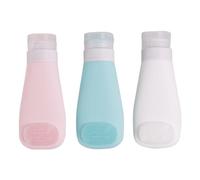 SAFIGLE 3Piezas Cosméticos con Vacías para Lociones y Champús Contenedores de Compresión Cosmética Portátiles