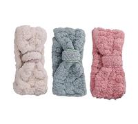 SAFIGLE 3piezas Diadema Para Mujer Deportiva De Forro Polar Para Ducha Maquillaje Yoga Lazo Talla Color Aleatorio