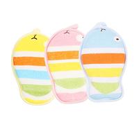 SAFIGLE 3piezas Toalla De Baño De Dibujos Animados Esponjas De Baño Para Bebés Herramientas De Shower Estropajos Corporales Para Bebés Cómodos Ducha Portátil