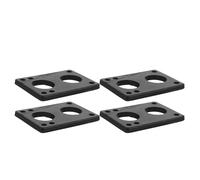 SAFIGLE 4 Almohadillas Elevadoras de Goma Suave de 6mm para Patineta y Longboard Absorción de Impactos y Mejora de Maniobrabilidad en Negro