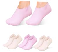 SAFIGLE 4 Pares Calcetines De Silicona Para Mujer Calcetines Hidratantes De Gel Para Cuidado De Pies y Spa