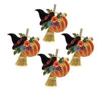 SAFIGLE 4 Piezas Anillos de Servilleta de Halloween Creativos de Aleación Naranja Reutilizables y Portátiles para Decoración de Mesa en Hoteles y Oficina