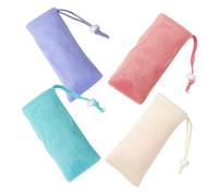 SAFIGLE 4 Piezas Bolsa De Jabón Para Espuma De Jabón Bolsa De Para Baño Para Limpieza y Corporal Color Morado Verde Rosa