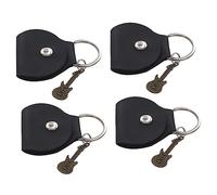 SAFIGLE 4 Piezas Bolsa de púa de Guitarra Anillas para llaveros Instrumentos Musicales llaveros Coche Mochila Bolsas Elegir Bandeja de Almacenamiento Organizador Bolso