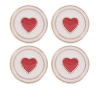 SAFIGLE 4 Piezas Botones Decorativos Diseño de Corazón para Camisa, Aleación Resistente a Rayaduras de 1.60x1.60x0.50 Cm, Compatibles Trajes y Chaquetas para Reuniones y Celebraciones