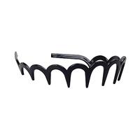 SAFIGLE 4 Piezas Cinta de Pelo Unisex Antideslizante de Plástico Oscuro y Negro Oscuro Accesorios para Cabello de para Ejercicio y Cuidado Personal