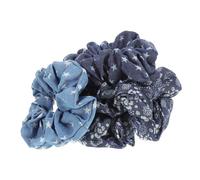 SAFIGLE 4 Piezas Coleteros de Denim para Mujer de Lazos de Cabello Elásticos Moda Accesorios para Coletas Aleatorio para Niñas y Adultas