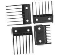 SAFIGLE 4 Piezas Conjunto De Peine De Límite De Corte De Empuje Eléctrico Cabello Para Sénior Peines Guías Guía De Corte De Pelo Herramienta De Peluquería Suministros De Negro Abs