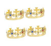 SAFIGLE 4 Piezas Coronas para Accesorios de Disfraz de Cumpleaños Diademas de y Princesa Sombreros Elegantes para Fiestas y Celebraciones
