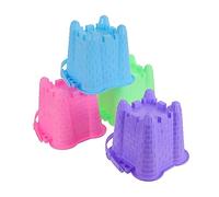 SAFIGLE 4 Piezas Cubo De Castillo De Arena Juguetes De Construcción De Playa Juguetes Castillo De Arena Cubo De Construcción De Castillos De Arena Niño Playa De Verano El Plastico Exterior