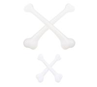 SAFIGLE 4 Piezas Esqueleto Humano de Plástico Blanco Reutilizable para Decoración de Halloween y Accesorios de Broma en Casas Embrujadas y Discotecas
