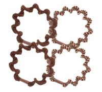 SAFIGLE 4 Piezas Goma para el pelo chica bandas moderno de caballo clips de cabello pulseras para el cabello para mujer Lazos para el trenzados corbatas del paño