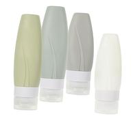 SAFIGLE 4 Piezas Juego de biberones de silicona artículos de aseo dispensador crema manos crema de manos contenedores de líquidos de viaje Botellas vacías de tamaño de viaje. gel de sílice