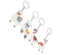 SAFIGLE 4 piezas Llaveros de Alpaca de PVC Colgantes Pequeños para Mochilas y Bolsos Decoración Infantil y Femenina Accesorio Duradero y Adorable para Llaves