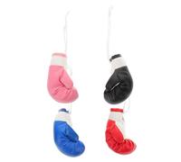 SAFIGLE 4 Piezas Mini Llaveros Guantes de Boxeo Colgante para Espejo Retrovisor Decoración Deportiva Accesorios para Fiestas y Manualidades