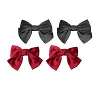 SAFIGLE 4 Piezas Pasadores de Cabello con Lazo para Mujeres Clip de Pelo de Satén y Accesorios para Niñas y Mujeres Diademas Elegantes y Cómodas para de Cabello