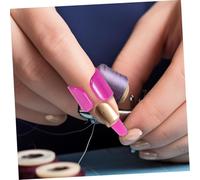 SAFIGLE 4 piezas Protector de Dedos para Costura Herramienta de Plástico para Presionar Costuras y Fabricar Pulseras Accesorio Manualidades para Dedos con Uñas Largas Uso Hogar