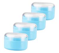 SAFIGLE 4 Piezas Puff para Polvo Corporal y Contenedor Dispensador de Polvo para Bebés Caja y Ligera para Cuidado Infantil Verano