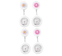 SAFIGLE 4 Piezas Reloj De Bolsillo Reloj Cronógrafo Púrpura Clip En Enfermeras es para Hombre Colgante Clip Enfermera es para as Fob En