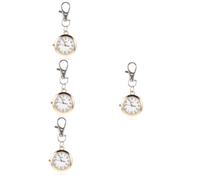SAFIGLE 4 Piezas Reloj De Enfermera Relojes Digitales para Llaveros para Mochilas Reloj Llavero De Enfermera Reloj Retráctil Fob Llavero para Mochilas Llavero Reloj Niño Reloj Aleación De