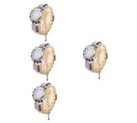 SAFIGLE 4 Piezas Reloj De Pulsera para Mujer Segundas Pulseras para Mujer Relojes De Mujer Reloj De Enfermera Blingy Reloj Delicado Pulsera De Reloj De Cuarzo para Hombre Relojes De Mujer