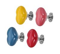 SAFIGLE 4 Piezas Unidades Botón Pulsador Inodoro Forma Corazón Colores Surtidos Plástico para Tanque de Agua Instalación Segura y Descarga para Baños Hogar y Hotel