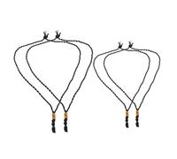 SAFIGLE 4 Soportes Ajustables Para Piedras De Tipo Jaula Para Collares Colgantes Color Negro