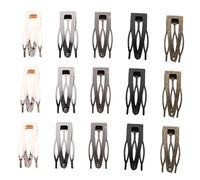 SAFIGLE 40 Piezas Pinzas Metal para Mujeres de Clips de Presión Colores Gunmetal Accesorios