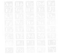 SAFIGLE 40 piezas Plantillas de Letras y Números Reutilizables Plástico Pet Resistente para Pintar Dibujo y Manualidades DIY Portátiles y Versátiles para Proyectos Artísticos