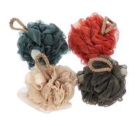 SAFIGLE 4piezas Bola De Flores De Baño Esponja De Ducha Exfoliante Corporal Esponja De Baño Para Doméstico Material Suave