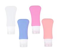 SAFIGLE 4piezas Botellas De Loción De Silicona Dispensadoras Botellas De Champú Pequeñas Para Cosméticos De Viaje Para Bote De Viaje Con Bolsa De Pvc Con Cremallera