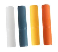 SAFIGLE 4piezas Cajas De Almacenamiento para Cepillo Dental Cepillo Dental Estuche Viaje Vaso De Lavado Caja Plástica Moderna Duradera