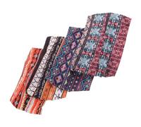 SAFIGLE 4piezas Diademas Africanas Anudadas Elásticas Para Yoga Colores Brillantes Accesorios De Cabello