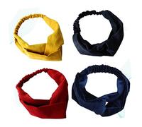 SAFIGLE 4piezas Diademas Cruzadas Elásticas Para Mujer Diadema De Yoga Accesorios De Pelo Liso