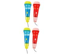 SAFIGLE 4piezas Micrófono De Eco para Juguete De Micrófono De Luz Led y Cumpleaños