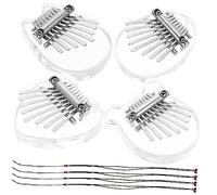 SAFIGLE 4piezas Mini Kalimba Notas De Pulgar Piano Portátil Para Principiantes Estilo Divertido Incluye Diseños Oso Gato y Corazón Para Aprender Música y Jugar