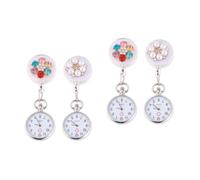 SAFIGLE 4piezas Reloj De Bolsillo para Enfermeras y Médicos Clip Diseño Creativo y Flexible De Reloj De Bolsillo Colgante para Estudiantes De Medicina y