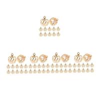 SAFIGLE 5 Juegos Accesorios De Bricolaje Accesorios De Aleación Collar Cordón De Macramé Cuentas Para Pulseras Encantos De Halloween Para Hacer Joyas Cuentas De Linterna Golden 10 Uds * 5