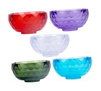SAFIGLE 5 Pcs Cuenco de Acrílico para Mascarilla de Barro Cuenco Cuidado Piel 6 Cm Fácil de Lavar Práctico para Viajar Color Aleatorio
