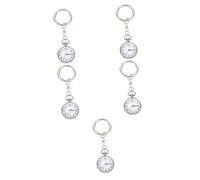 SAFIGLE 5 Piezas Clip en el Reloj Colgante Relojes de Pared reloges de Pared Decor es Digitales para niños de Enfermeras del día del niño de Chicos Vidrio Silver