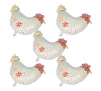 SAFIGLE 5 Piezas De De Cumpleaños Con Temática De "Pollo De Granja En Forma De Lámina" Para De Casas De Campo, Suministros De Globos De Granja, Animales Y