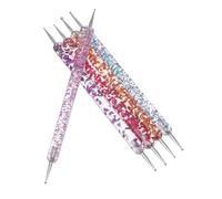 SAFIGLE 5 piezas Herramientas para Manicura con Dotting Pen Doble Punta y Picker de Rhinestones Accesorios de Nail Art Coloridos para Salón o Uso DIY