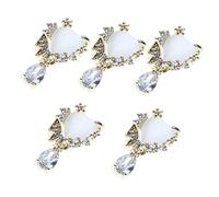 SAFIGLE 5 Piezas Joyas De Diseño De Ojo De Gato En Forma De Maripilleta Para Decoración De Uñas Gemas De Circonitas Adorables y Brillantes Para Artículos De Manicura Para Decorar Uñas En e