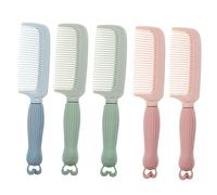 SAFIGLE 5 Piezas Peine Antiestático de Plástico con Diseño de Conejo Juego para Niñas y Estudiantes para Tipo de Cabello Incluye Colores Verde Rosa
