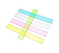 SAFIGLE 5 Piezas Reglas Plásticas Flexibles de Colores con Escala Métrica para Dibujo Técnico y Oficina Herramientas Portátiles para Estudiantes y Profesionales