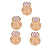 SAFIGLE 5 Piezas Roller de masaje de jade piel esculpiendo masaje facial rodillo de jade ador Herramientas de en la cara rodillo de rodillo de ojos Madera