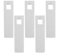 SAFIGLE 5 Piezas Tiradores de Plástico Blanco Borlas para Persiana Romana, Cuerda Estable y Fácil Instalación Manija Cuadrada Moderna para Cortinas Hogar