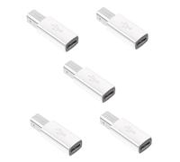 SAFIGLE 5 Piezas Typec Adaptador Convertidor USB Adaptador USB A Midi Adaptador De Auriculares USB USB B Conectores De Cable Eléctrico Adaptador Hembra A Hembra Alambre De Piano Aleación
