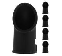 SAFIGLE 5 Tubos de Ventilación de Silicona Negra y Freidora de Aire, Desviador de Vapor Resistente al Calor, Flexible y Seguro para Cocina, Accesorio de Liberación de Presión