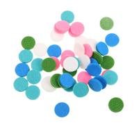 SAFIGLE 50 Almohadillas Redondas de Algodón de Fibra para Difusores de Aceites Esenciales, Repuestos para Medallones y Pulseras, Absorbentes y Fáciles de Usar en Casa o Coche